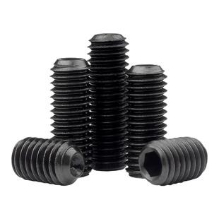 12.9级凹端紧定螺丝内六角机米顶丝无头止付螺钉M2M3M4M5M6M8-M24