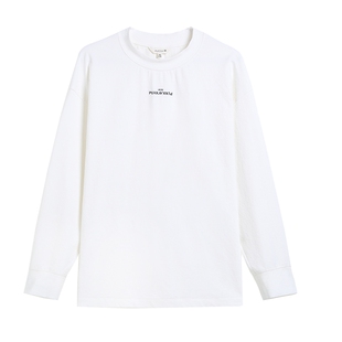 蒲PUKKA 简约圆领长袖T恤女早春新款宽松基础百搭打底衫