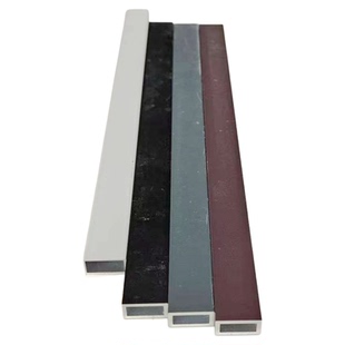 黑色白色灰色咖啡色铝合金方管10x20加厚空心管装饰条超值热卖