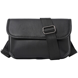 真皮轻奢斜挎小包迷你男包街头潮流单肩虎头包头层牛皮胸包邮差包