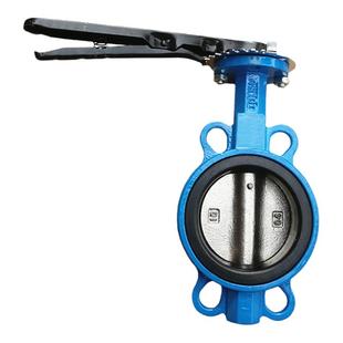 D71X-10/16手柄对夹蝶阀铸铁手动碟阀水风阀门3寸4寸6寸DN100 150