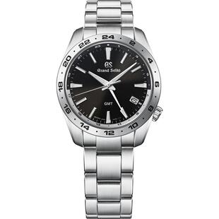 GrandSeiko冠蓝狮大精工gs石英双时区夜光运动正装钢男表SBGN027G