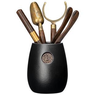 茶道六君子套装功夫茶具配件大全茶道套装轻奢泡茶茶刀茶夹刷摆件