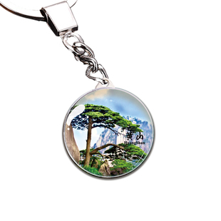 山东水晶钥匙扣景点纪念品钥匙链挂件滕王阁婺源庐山泰山黄山宏村