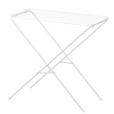 宜家加尔落地式晾晒衣架白色阳台