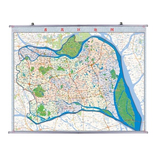 2026新版广州市越秀海珠荔湾天河白云黄埔花都番禹区地图装饰画