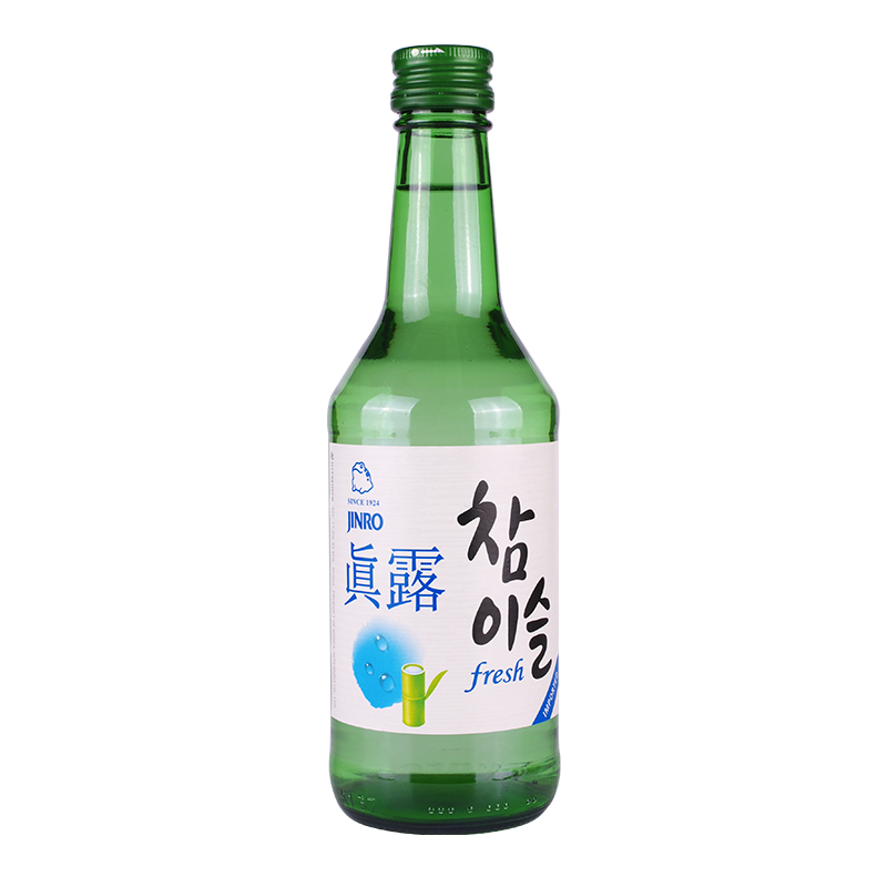 整箱包邮韩国原装进口新真露竹炭烧酒利口酒烧酒清酒360ml*20瓶