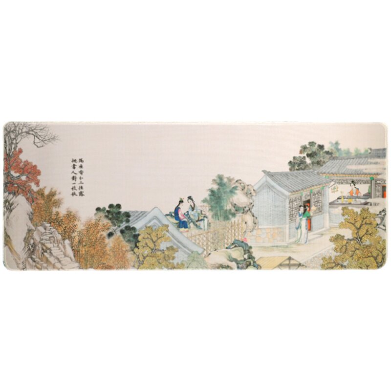 红楼梦周边文创大号加厚鼠标垫中国风趣味创意防水防油电脑桌垫