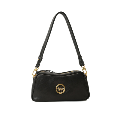 why踏花归去植鞣牛皮斜挎包