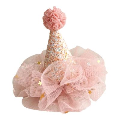 ins韩版周岁儿童生日帽满月百天小宝宝发带小皇冠公主帽