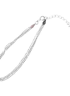 HANXINS925纯银三层圆珠手链女