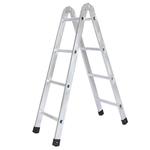 步步稳家用人字梯折叠冲压关节梯子加厚直梯铝合金伸缩两用楼梯米