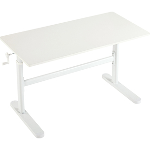 林氏儿童手摇升降学习桌书桌学生家用写字大白桌林氏木业2025新款