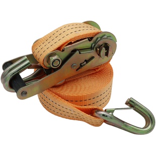 38MM3T防脱钩双钩货物捆绑带自锁钩中小货车拉紧器涤纶加强紧固绳