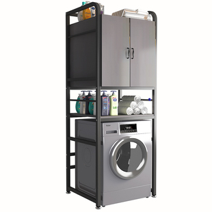 阳台洗衣机架子置物架滚筒落地储物柜子多功能上方收纳柜一体