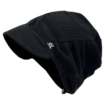 沈羽杰同款堆堆帽子女秋季大头围显脸小包头帽坐月子保暖套头冷帽