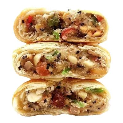 无蔗糖苏式月饼五仁黑芝麻酥皮