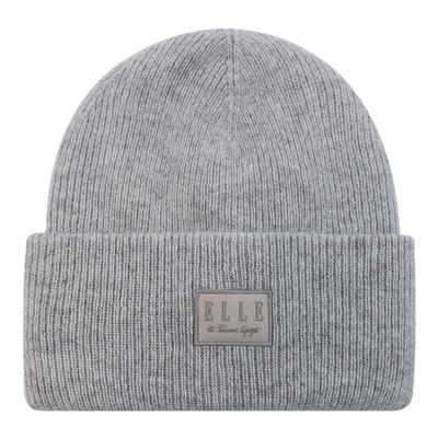 ELLE针织帽冬季毛线帽100%羊毛