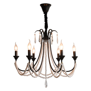 飞朵 黑色法式复古吊灯高级感水晶客厅灯美式中古风书房卧室灯具