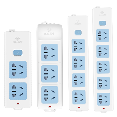 公牛2/3/4/5/6/8插位不带线插座