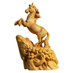 马到成功｜匠心志骏马奔腾家居办公摆件小叶黄杨木雕手工艺品文玩