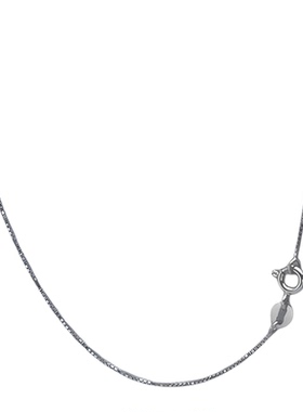 S925纯银盒子链锁骨链项链素链