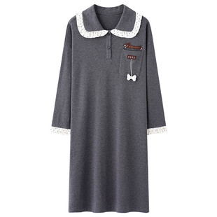 都市丽人纯棉睡衣女款睡裙2026新款春秋甜美连衣裙长袖女生可外穿