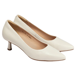 fed细跟高跟鞋夏季新款女鞋白色小皮鞋通勤单鞋女款S0609-YLA631