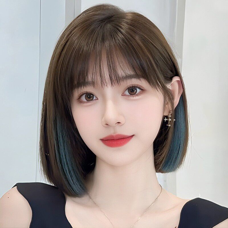 【挑染雾霾蓝】升级波波头时尚长发轻薄减龄气质蓬松假发女款2