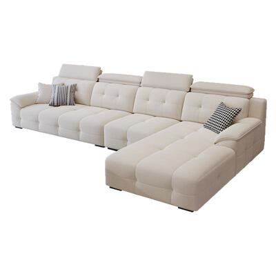 凯佑2025年新款奶油风布艺沙发意式轻奢现代简约雪尼尔绒贵妃沙发