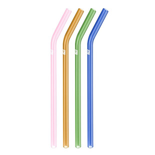双立人彩色玻璃透明吸管耐高温非一次性家用习惯