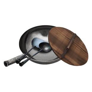 章丘铁锅三环王玉海师傅亲手锻打家用老式无涂层物理不易粘锅炒锅