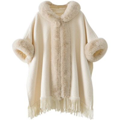 斗篷披肩毛呢外套加厚韩系