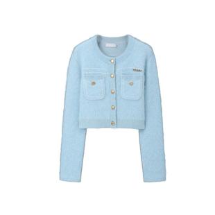 REVAN芮范设计师款质感蓝绿色调毛衣开衫RM90106369