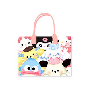 创意可爱新款毛毡包大容量手提包妈咪百日宴礼品购物袋女生手拎包