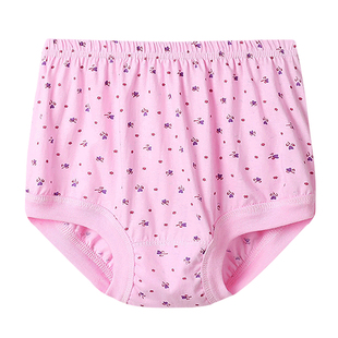 老年人本命年大红妈妈内裤纯棉中老年蛇年红色全棉短裤女士底裤女