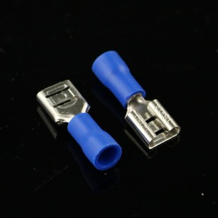 1000只 6.3插簧线耳线鼻子母预绝缘端头 FDD2 250冷压接线端子