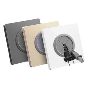 公牛86型空白面板带出线孔遮丑白板穿线圈开关插座盖板堵洞遮挡用