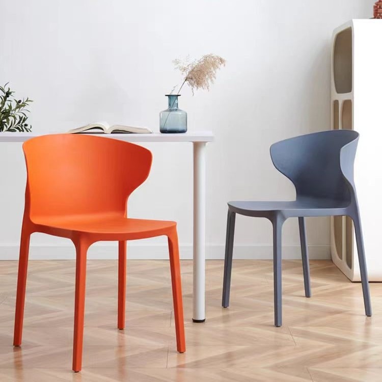 现代简约餐椅北欧家用椅子休闲椅塑料网靠背办公椅凳子加厚红成人