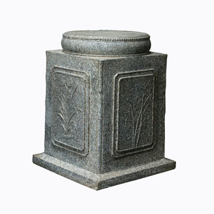 落地摆件仿石墩人造石柱户外造景新中式庭院花园盆景底座阳台花架