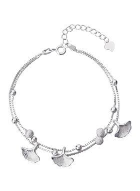 顺庆银楼S925银小杏运手链