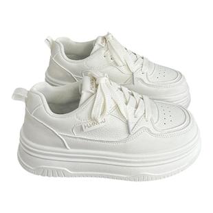 环球松糕小白鞋女秋冬2025新款配裙子厚底休闲鞋小众原创百搭板鞋