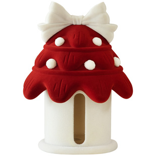 莫里乐园树屋植绒纸巾盒客厅茶几卧室高颜值创意可爱抽纸盒卷纸