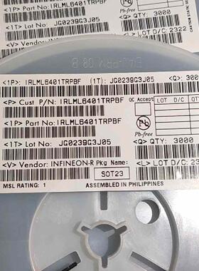 溢价-INFINEON  IRLML6401GTRPBF 23年