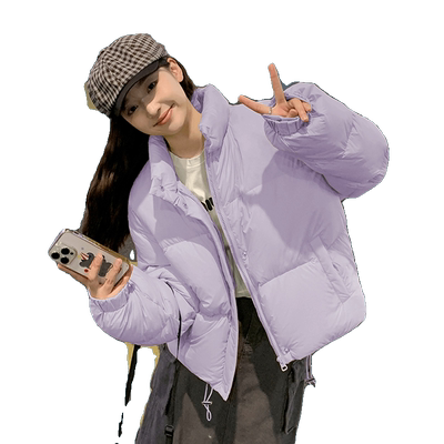 冬装短款宽松女羽绒服唐狮