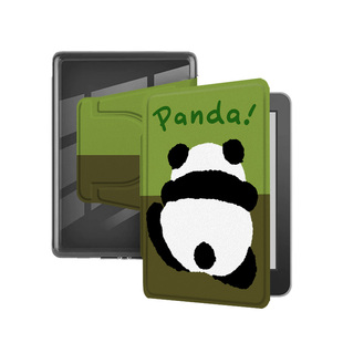 适用Kindle熊猫背影磁吸分离Paperwhite电纸书kpw1企鹅2卡通3透明壳4潮5第11/12代658青春版958电子书保护套