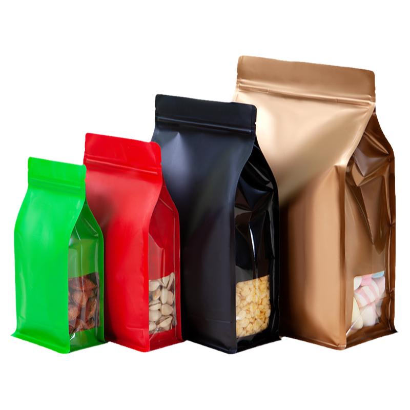 彩色八边封侧开窗袋食品