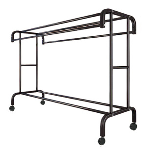 晾衣架落地式室内阳台可移动双层晾晒架双杆晾衣杆卧室加粗挂衣架