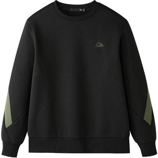 HLA/海澜之家山不在高系列卫衣25秋冬新加绒加厚撞色分割上衣男