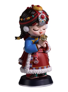 嘉小将藏族潮玩摆件五十六个民族